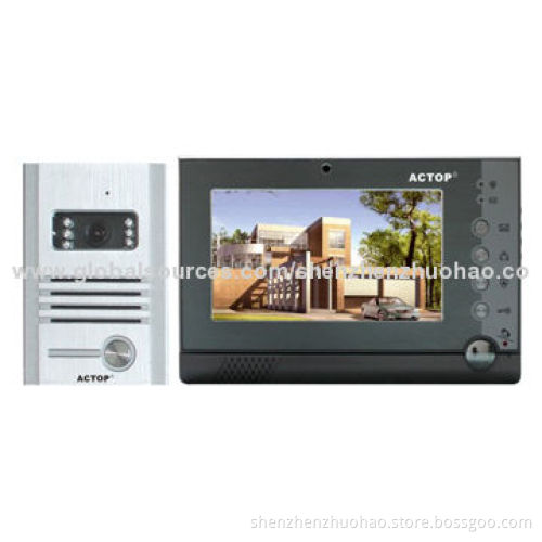 7-inch Photo and Video Record Video DoorPhone, Supports CCTV Camera and Motion Detector